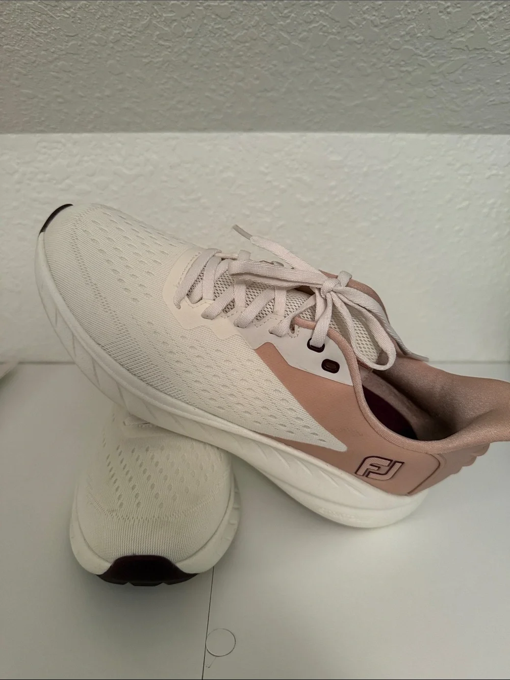 FootJoy Women's Athletic Sneakers in Light Pink and White